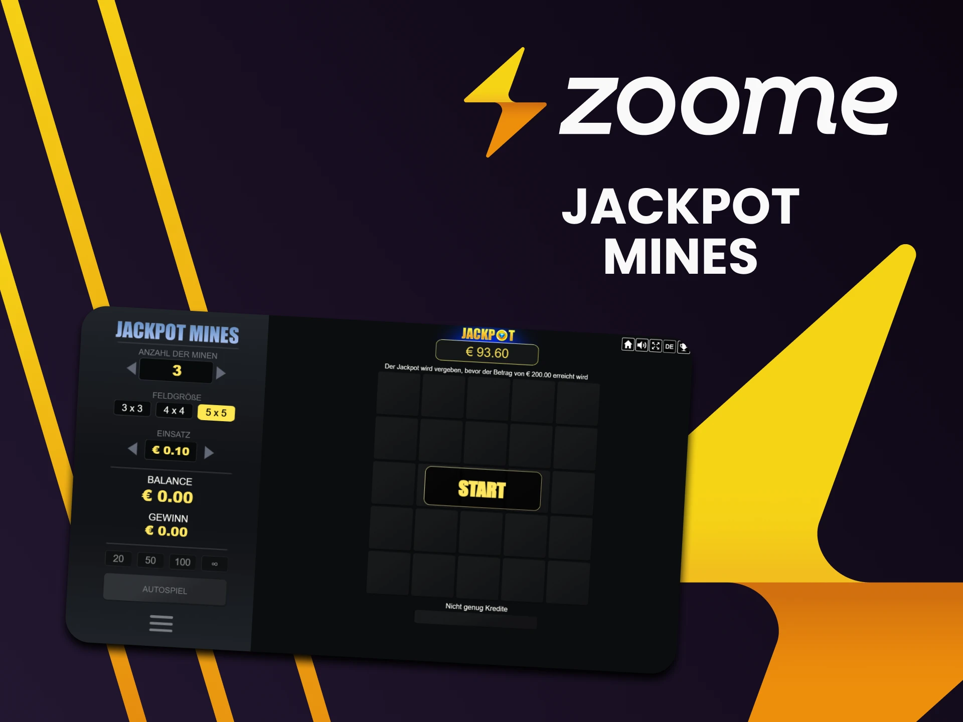 Spielen Sie Jackpot Mines auf der Zoome-Website.