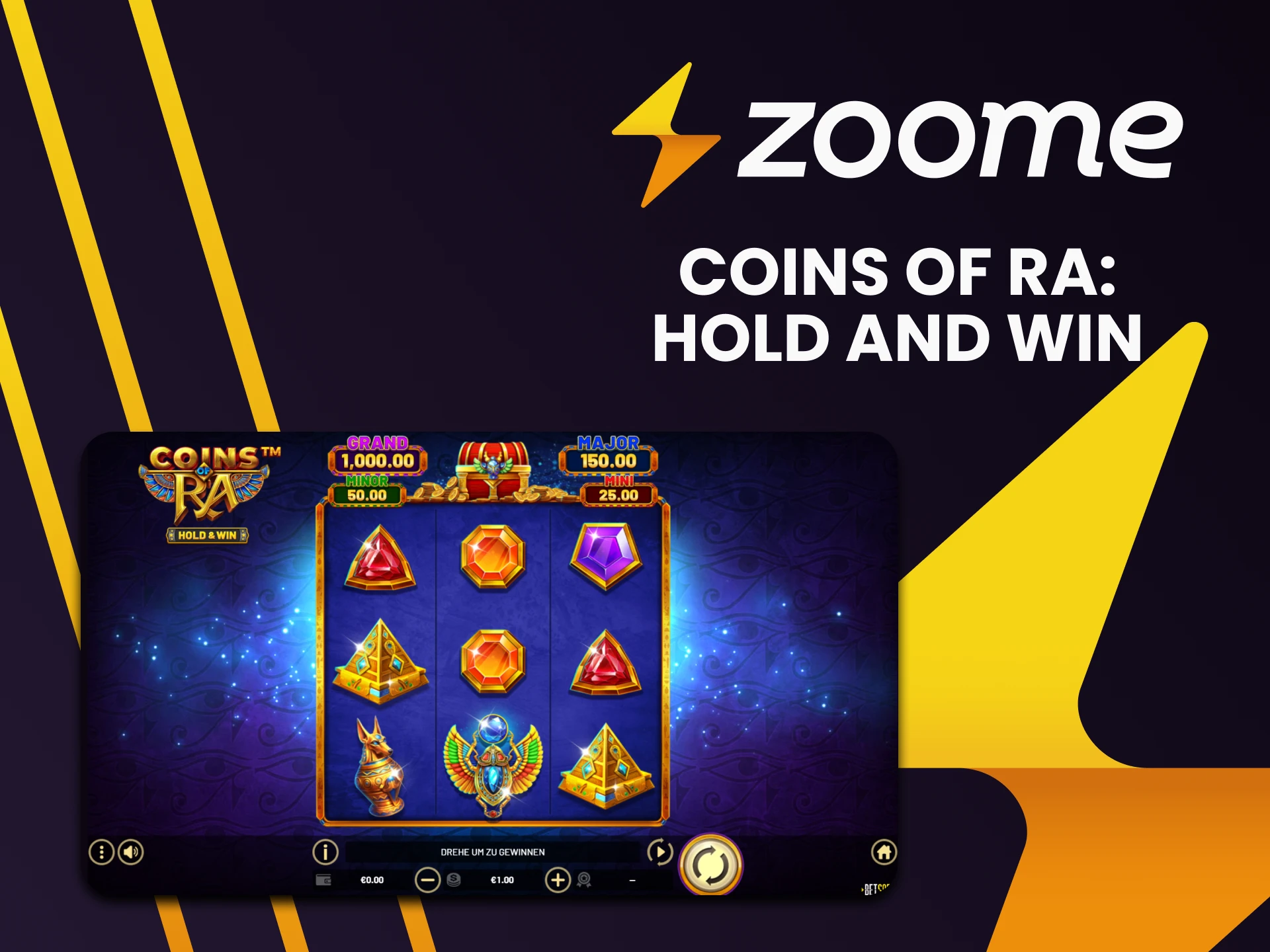 Spielen Sie Coin of Ra im Jackpot-Bereich der Zoome-Website.