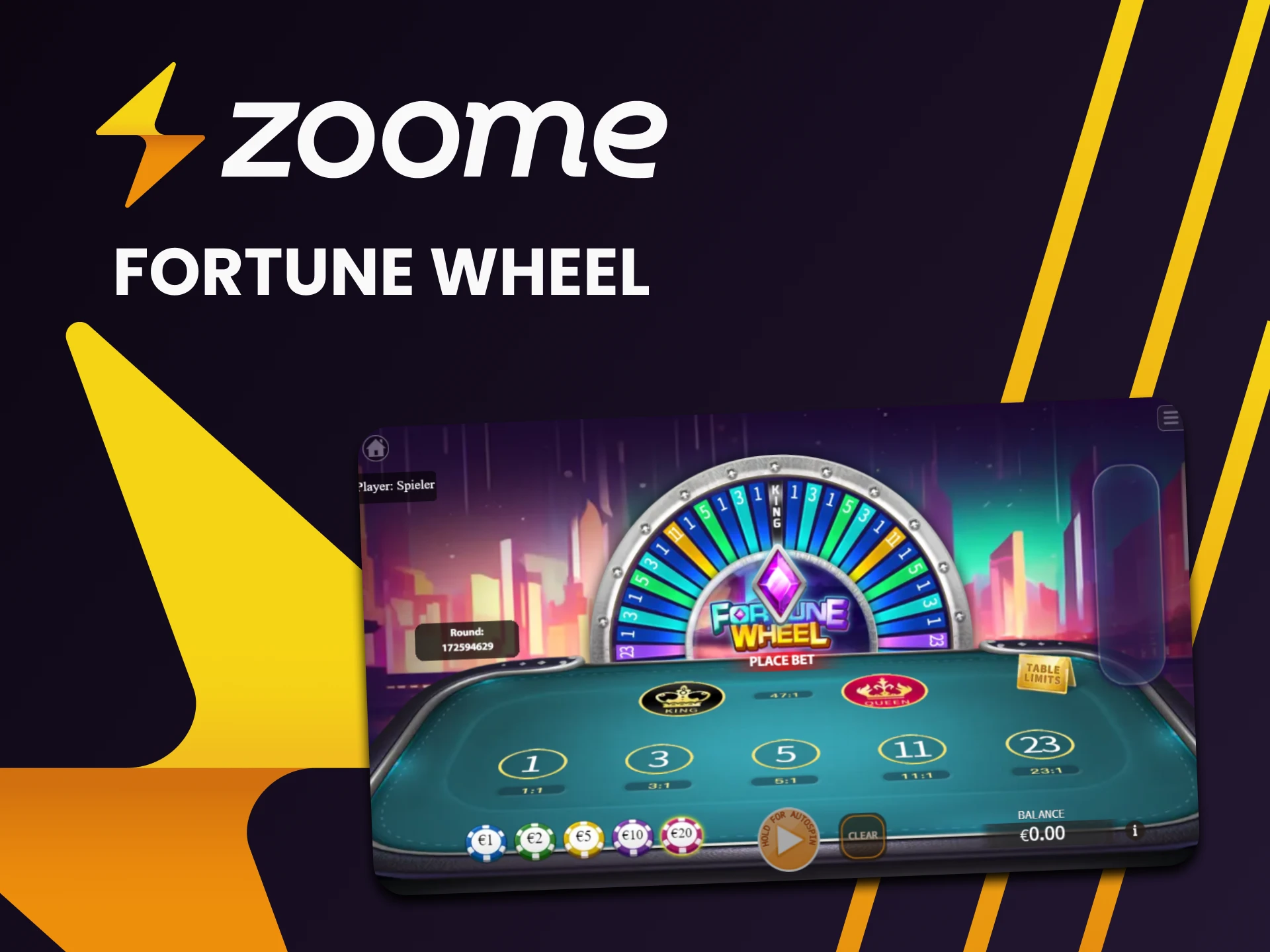 Wählen Sie Fortune Wheel von Zoome.