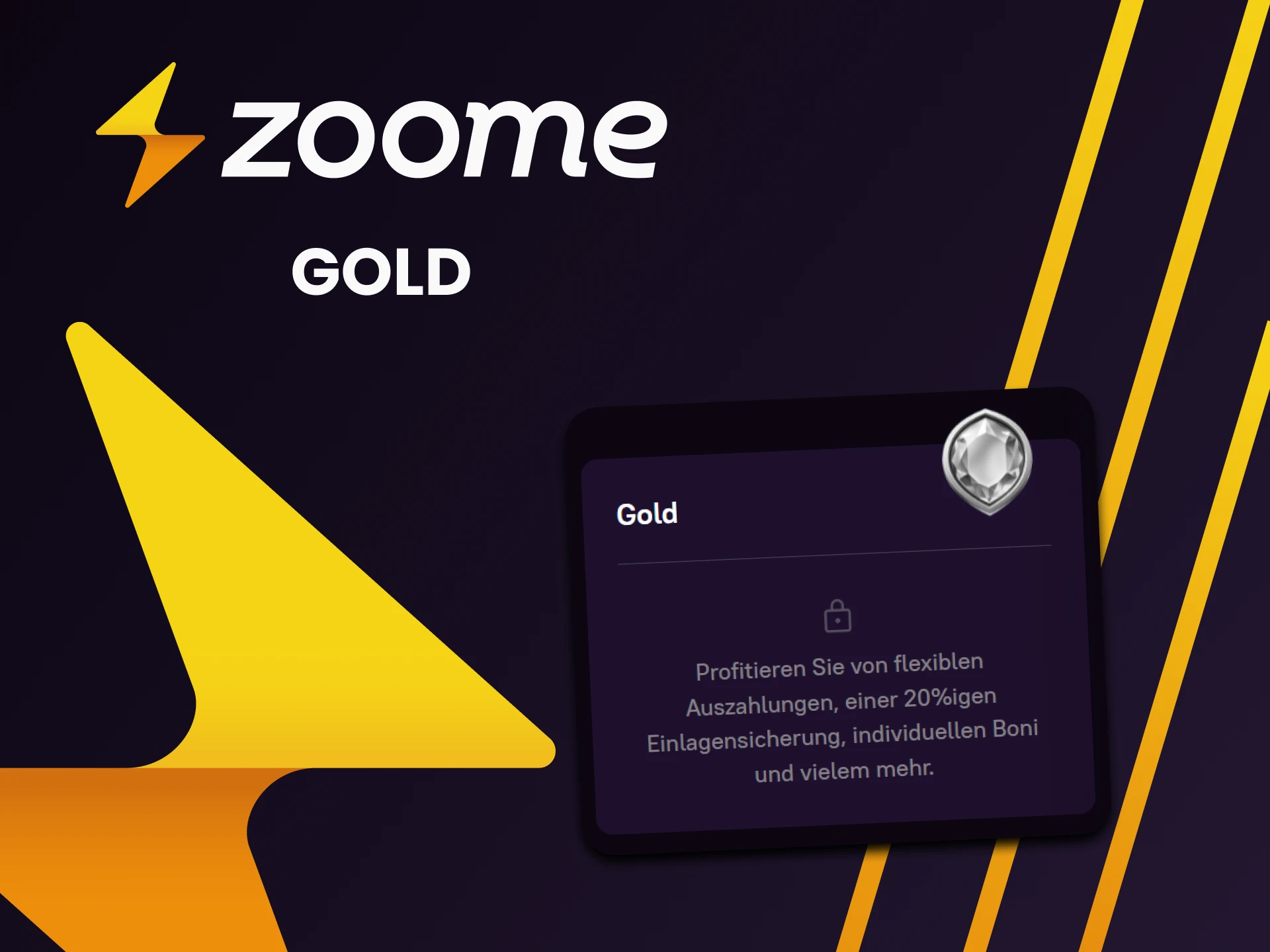 Entdecken Sie die Gold-Level-Bedingungen im VIP-Programm der Zoome-Website.