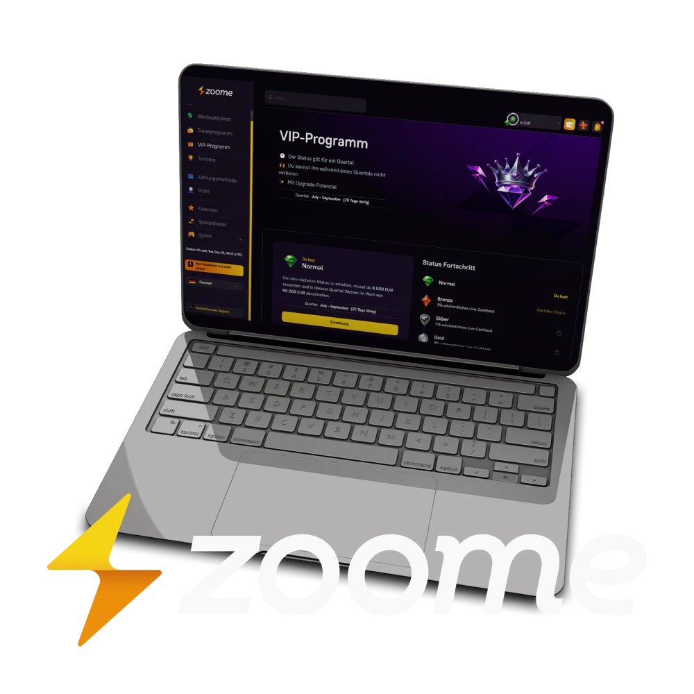 Wir informieren Sie über das VIP-Programm der Zoome-Website.