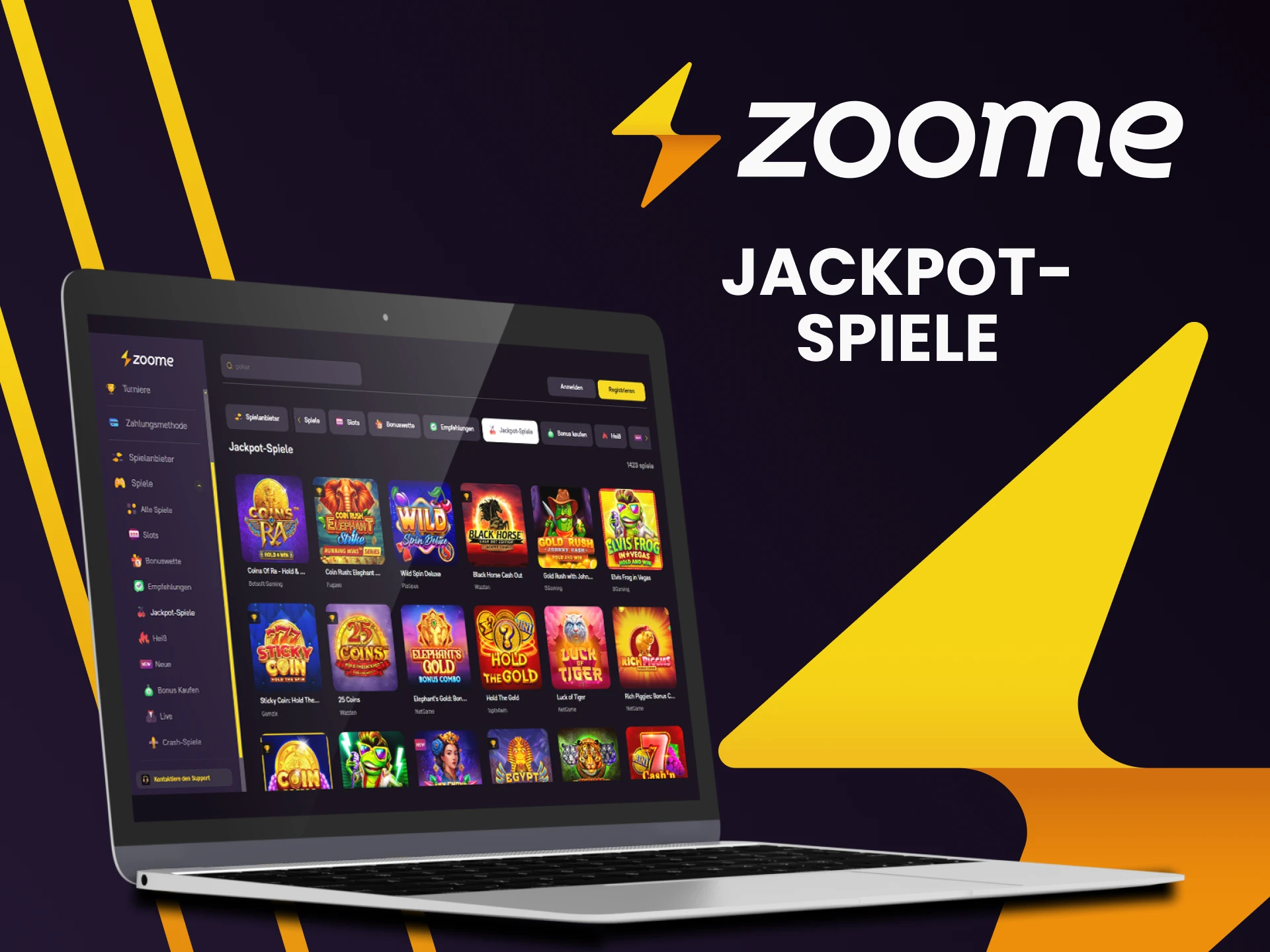 Wählen Sie Jackpot-Spiele von Zoome.